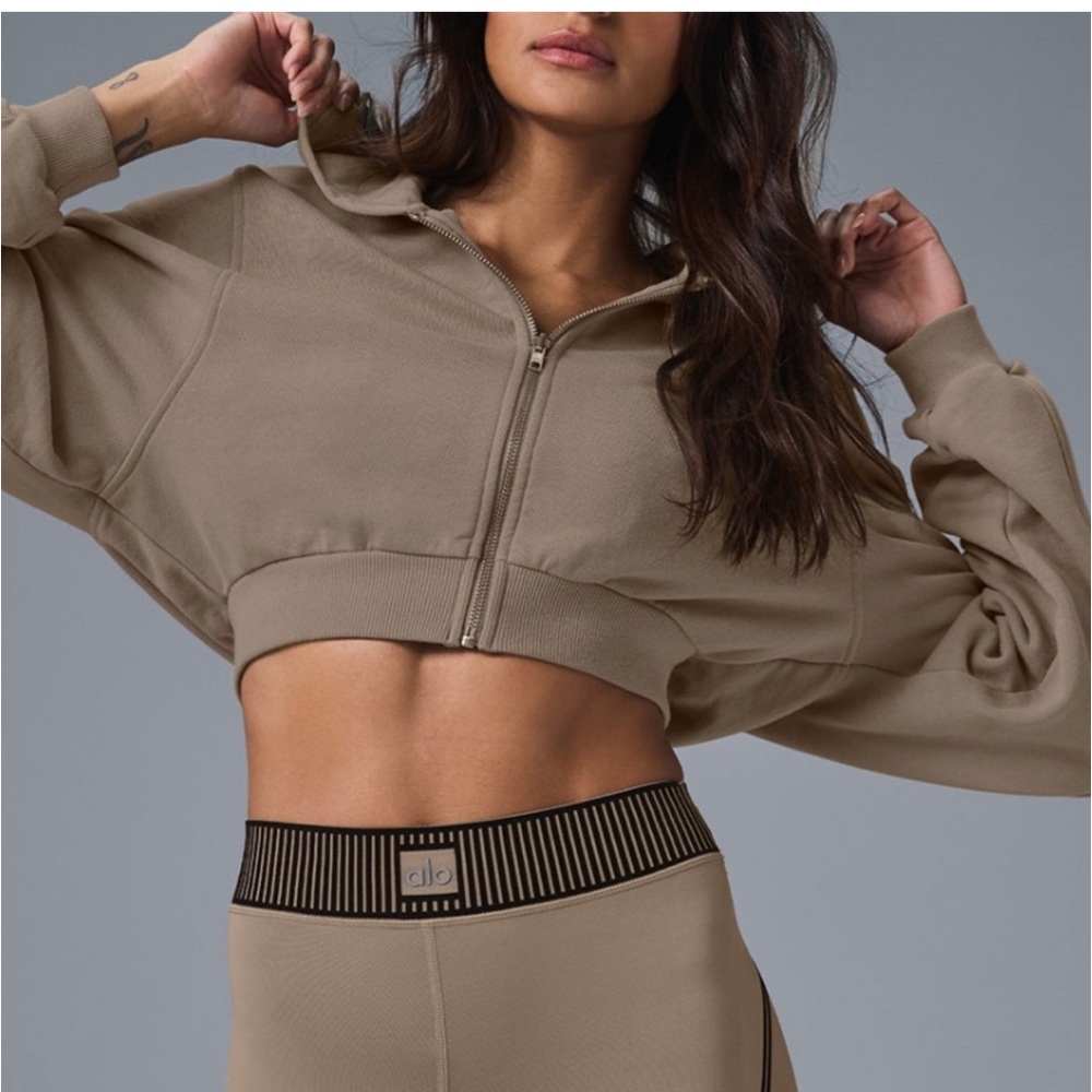 Alo crop sweet escape zip jacket